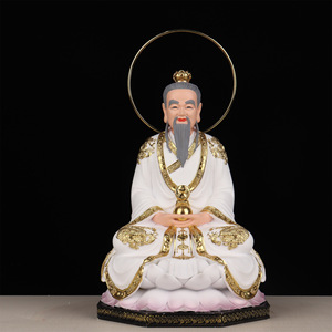 Statua degli <span class=keywords><strong>Antenati</strong></span> Taoisti 'Tre Purità', Ornamenti per il Culto del Maestro Ancestrale, Taishang Laojun Taoista, Lavorata a Mano e Lucidata per la Casa - Product Image 4
