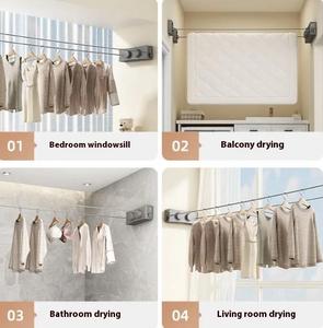 5.1m ABS Laundry Balcony Shrinkable Outdoor Double Single <strong>Washing</strong> Storage Drying <strong>Lines</strong> Clothesline Retractable <strong>Rope</strong> - Product Image 4