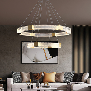 Lampada a Sospensione LED Dorata Design Nordico in Alluminio Moderna Illuminazione Luminosa per Soggiorno Camera da Letto <span class=keywords><strong>Hotel</strong></span> ROHS Supporto Colore - Product Image 3