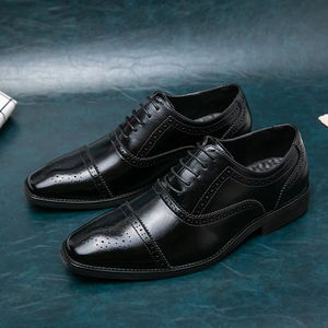 Zapatos Oxford de Hombre de Alta Calidad, Estilo Británico, Sin Cordones, Impermeables, Antideslizantes, con Forro de Cuero Genuino Evergreen, para Oficina, Negocios Formales - Product Image 3