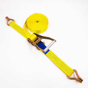 Correas de Amarre con Trinquete de Poliéster de Fabricación China, 50 mm, Alta Tensión, Gancho Doble en J, Capacidad de <span class=keywords><strong>Carga</strong></span> de 5000 kg <span class=keywords><strong>para</strong></span> Manejo de Remolques - Product Image 2