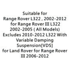 Amortiguador de Aire Trasero 2002-2012, Amortiguador con Amortiguación Variable, Suspensión Izquierda y Derecha para Range Rover L322 - Product Image 4