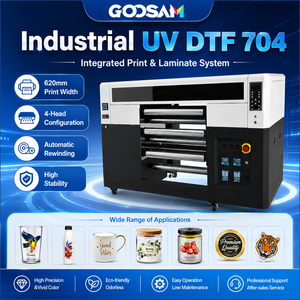 Crystal Label UV DTF <b>Printer</b> A1 Triple Head AB Film White Ink Varnish Roll to Roll Logo <b>Sticker</b> Digital Printing <b>Machine</b> - Product Image 1