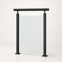 Balustrade minimaliste en verre trempé |   Rampe sans cadre pour balcon, terrasse, escalier |   Colonne en acier inoxydable non perforée