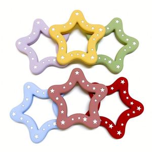 Anneau de dentition en silicone de qualité alimentaire pour bébé, sans BPA, non toxique, certifié EN71/CPSIA/AU, motif dessin animé de Noël, 10 perles souples - Product Image 2