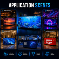 Cabine DJ portable avec écran LED vidéo, indice de protection IP44, pour centres commerciaux et magasins de détail