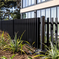 Clôture en alliage d'aluminium soudé - Belle clôture extérieure sécurisée pour la cour, avec revêtement en poudre, hauteur personnalisable