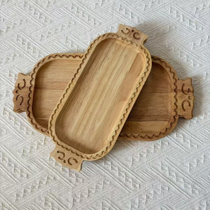 Nuovo Vassoio Classico in Legno Massello Fatto a Mano per Frutta, Piatto per Agnello Kazako, Piatto per Frutta per Feste - Product Image 4