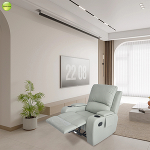 Sofá Seccional Reclinable Moderno de Cuero Sintético Color Naranja, Sillón Reclinable de Cuero Sintético para el Hogar, Directo de Fábrica - Product Image 6