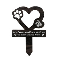 Plaque funéraire moderne américaine en buis noir en forme de patte pour animaux de compagnie, urne commémorative pour chiens et chats, indicateur de tombe