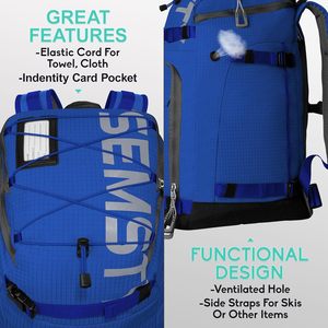 Luxurg Ski <b>Backpack</b> Excellent Quality With Hanging Board Large Capacity Snowshoe Bag Outdoor Ski Bag for Women <b>Men</b> - Product Image 3
