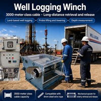 Treuil électrique à câble en acier de 3000 mètres avec moteur VFD, double freinage, compteur de longueur, compteur de tension, affichage local et palans à câble pour puits