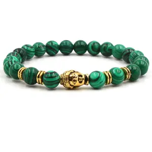 2021 Fashion Gold Buddha Beads Natural Glass Buddhist Bracelet For Women For Jewelry And Birthday Occasion