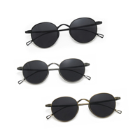 Lunettes de soleil rétro vintage haut de gamme en titane, forme ronde, 100% titane, verres polarisés UV400, lunettes de soleil pour hommes, unisexe