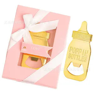 Cute Poppin Baby Bottle Shaped Bottle Opener Favors Exquisite Gift Bottle Opener Baby Shower Favor For Guest KD704