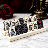 Mahjong Gothique en Acrylique pour Halloween, Joker Art Squelette, Jeu de Table Cadeau, Tuiles de Mahjong Joker Effrayantes, Ensemble de Jeu Thème Halloween