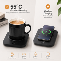 Ensemble chauffe-tasse USB 2-en-1 avec contrôle de température, logo personnalisé, tasse en céramique écologique, maintien au chaud, cadeau d'entreprise, faible MOQ 24