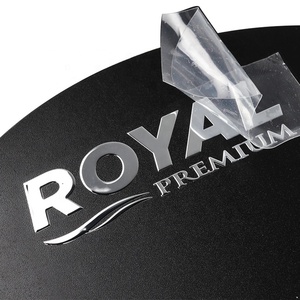 Impresión personalizada cinta reflectante de plata Transferencia de Calor pegatina de vinilo Logotipo de lujo 3D pegatinas de transferencia de metal en relieve para el embalaje - Product Image 3