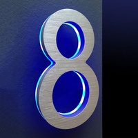 Plaques d'immatriculation de maison Led Blank Outdoor House Numbers with Light Acrylic House Number Sign