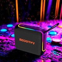 MODORWY IPX5 Étanche pour haut-parleur de bureau sans fil Bluetooth 5.3, Bluetooth 5.3 USB, panneau multifonction, éclairage réglable