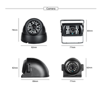 Système de caméra MDVR avec 8 canaux, 4G, WiFi, GPS, 1080P AHD, DVR mobile avec disque dur, moniteur VGA 7 pouces et 5 caméras IR étanches