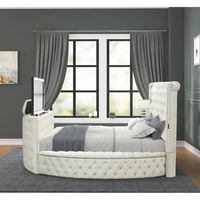 Pinzhi Home Maßgefertigtes Modernes Luxus-Schlafzimmermöbel-Set Luxuriöses Kingsize-Polsterbett mit TV-Rahmen Schlafzimmer-Sets Bett