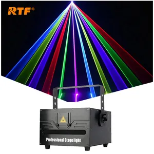 Rtf RGB hoạt hình DJ Câu Lạc Bộ vũ trường Laser 8W RGB đầy đủ màu sắc hoạt hình lazer đèn laser chiếu ánh sáng