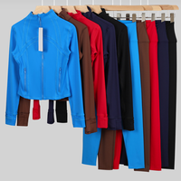 Ensemble de veste de sport pour femme, coupe ajustée, respirant, coupe-vent, séchage rapide, grande taille, collection Hiver 2026, idéal pour la course, la gym et le yoga