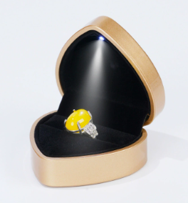 Luxury Heart Shape LED <b>Ring</b> <b>Box</b> Jewelry Gift Packaging Case for Engagement Wedding <b>Proposal</b> Custom Logo and gift store - Product Image 2