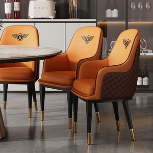 Muebles de Comedor Modernos de Lujo en Cuero y Metal, con 4, 6, 8 o 10 Sillas, de Alta Calidad, Diseño Elegante para Hotel, Cocina o <span class=keywords><strong>Restaurante</strong></span> - Product Image 3