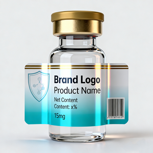 Custom Spot UV Waterproof Barcode 5ml 10ml Vial Peptide <strong>Labels</strong> Roll Glossy Vinyl Paper Stickers Packaging <strong>Label</strong> Glass <strong>Bottle</strong> - Product Image 6