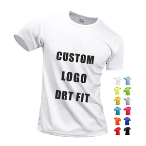 Plain Men's T-shirts Polyester Blank T Shirt Manufacturer Tee Shirt Sublimation White T Shirts Custom Printing Tshirt For Men