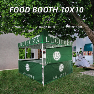 Tente à baldaquin robuste de 10x10 pieds avec logo personnalisé pour kiosques extérieurs de vendeurs de produits alimentaires et de salons professionnels - Product Image 3