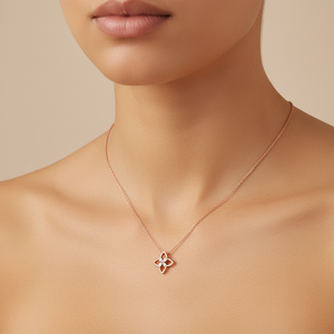 Collar de Cadena Fina Hecho a Mano de Alta Calidad al por Mayor, Joyería de Oro Rosa Sólido de 18K con Colgante de Diamantes Naturales Reales - Product Image 6