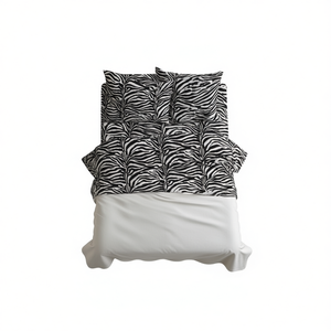 Ensemble de draps ZEBRATO 100% coton, taille king size allemande, motif zèbre - Product Image 3