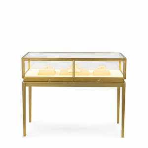 Vitrine de présentation de bijoux en verre trempé sur mesure avec éclairage, design personnalisé pour magasin de détail - Product Image 2