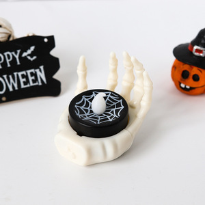Lámpara LED de Noche de Halloween con Forma de Fantasma, Decoración para Fiestas con Soporte de Palma para Decoraciones Festivas - Product Image 6