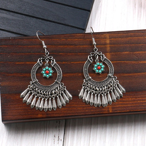 Pendientes Colgantes de Moda, Aleación de Zinc, Forma de Flor, Imitación de Perla, Pendientes de Araña, Joyería de Fiesta para Mujer - Product Image 3