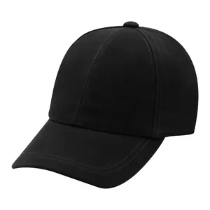 Custom Outdoor Sport Hats Solid Color Embroidered Logo Baseball Cap 100% Wool Baseball Cap