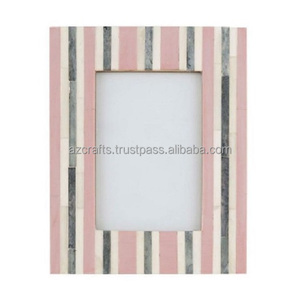 Customized 3D <b>Square</b> Resin Wood Photo Frame Handmade Table Decoration with <b>Mirror</b> Insert Gift Idea - Product Image 2