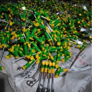 พลั่วตักกระเทียม สแตนเลส สีเขียว-เหลือง สำหรับปลูกและขุดดิน - Product Image 2