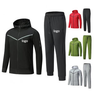 2025 ropa con logotipo bordado personalizado, Jersey holgado de alta calidad, conjunto de pantalones de chándal y sudaderas con capucha de dos piezas para hombres - Product Image 2