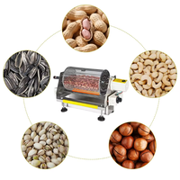Machine à torréfier les amandes, tambour à air chaud, 110V/220V, 2200W, capacité de 1 à 5 catties, garantie de 2 ans, pour les usines de snacks