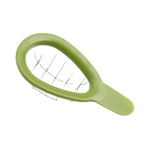 Vente en gros d'ustensiles de cuisine personnalisés : Coupe-fruits multifonction 3 en 1 en PP vert écologique, cuillère et outil à avocat - Product Image 2