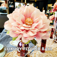 Hoge Kwaliteit Handgemaakte Kunstmatige Chrysanthemum Bal Bloem Hoofd Bruiloft Feest Decoratief Middelpunt Voor Kerst Groothandel
