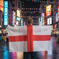 Drapeau national personnalisé en polyester 3x5 FT (90x150cm) – Capes de drapeaux de tous pays (Angleterre, Mexique, Amérique du Nord) pour événements et défilés