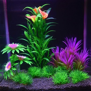 R7 Colorido Pecera <span class=keywords><strong>Artificial</strong></span> Decoraciones Acuario Paisaje Vividly Decor Plastic Plants Set Acuario Plantas - Product Image 3