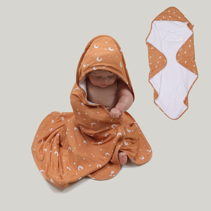 Toalla de bebé con patrón de impresión personalizado, toallas con capucha de bambú transpirable para bebés recién nacidos, Toalla de baño suave para niños, Poncho cuadrado, paños para bebés - Product Image 2