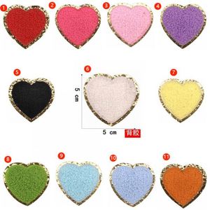 NODA Stock Iron On/self Sticker Embroidered Colorful Chenille Lighting Smile Face Heart Star Patches - Product Image 3