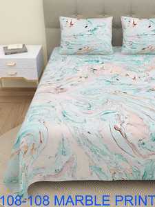 High Quality 100% Cotton Marble Pattern <b>King</b> <b>Size</b> Bedsheet 108x108 Inch Jumbo Bed <b>Sheet</b> Set with 2 Pillow Covers for Home Decor - Product Image 4